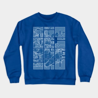 Rio de Janeiro, Brazil City Map Typography - Blueprint Crewneck Sweatshirt